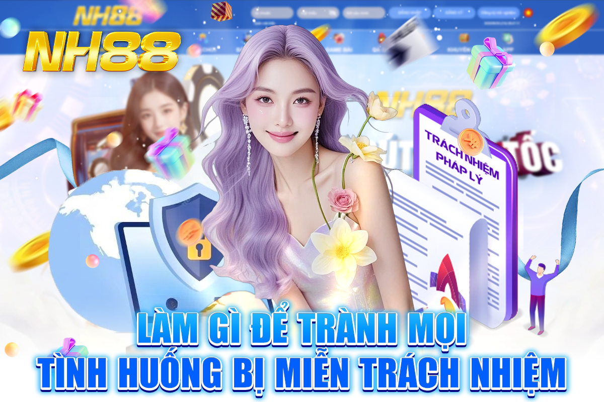 Chúng tôi xin thông báo rằng tất cả các hoạt động trên nền tảng đều tuân thủ các quy định pháp luật hiện hành. Người chơi cần nhận thức rõ rằng mọi rủi ro phát sinh trong quá trình tham gia sẽ do chính người chơi chịu trách nhiệm, và nền tảng không chịu bất kỳ trách nhiệm nào. Miễn trừ trách nhiệm Nh88 đối với mọi thiệt hại hoặc tổn thất có thể xảy ra trong quá trình sử dụng dịch vụ.